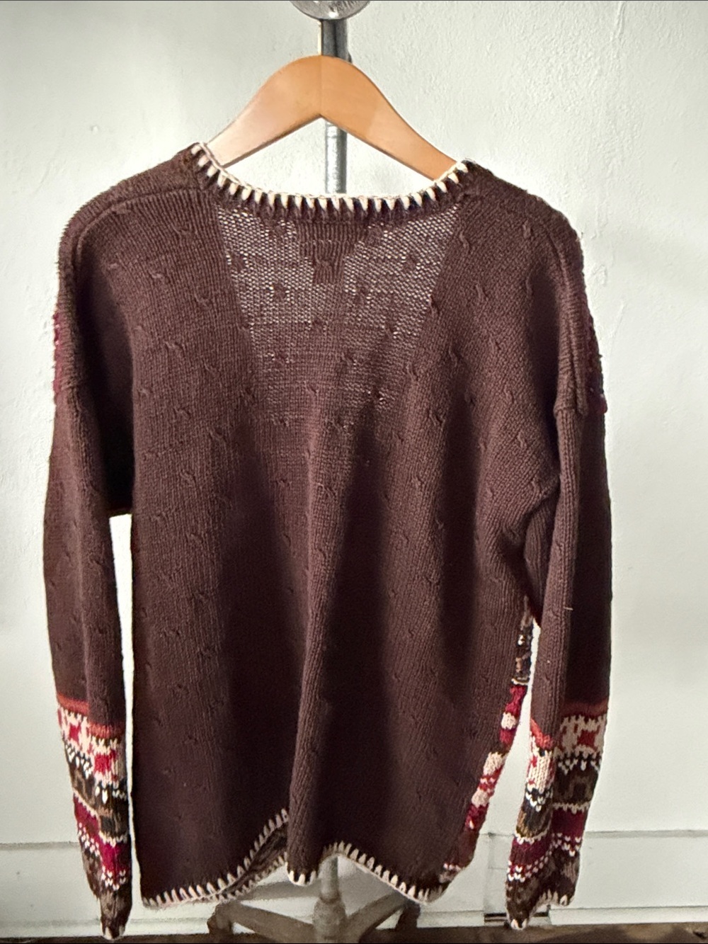 Vintage Chunky Knit Granny Cardigan Sweater Size XL - Picture 4 of 4